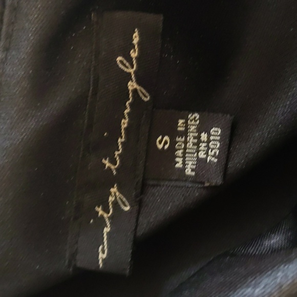 NWT City Triangles Black Satin One Shoulder Mini Dress - Picture 5 of 5